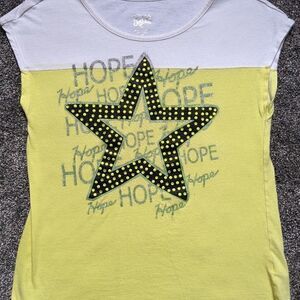 JUSTICE Yellow Star shirt Hope Size 16
